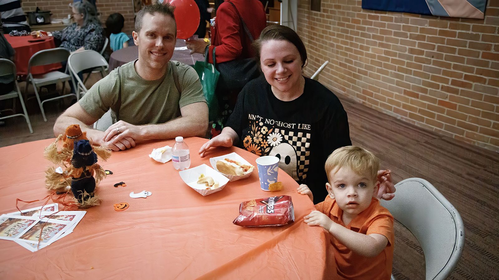 A family at the Fall Festival